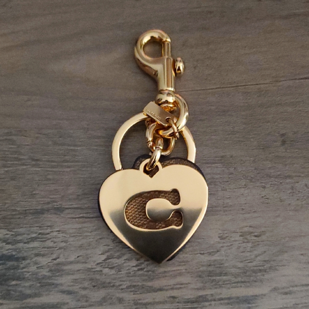 EUC Coach Gold Heart Charm